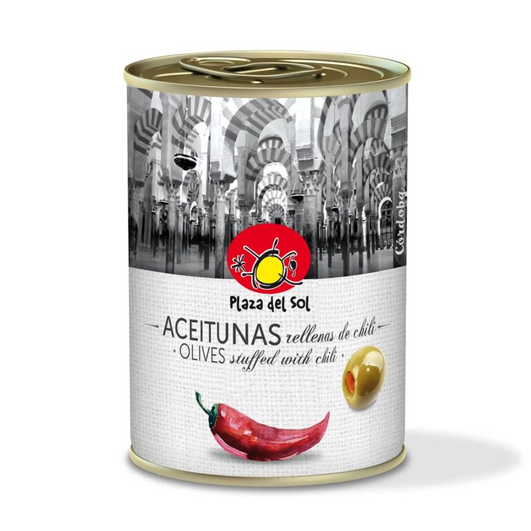 Grønne oliven fyldt med chilipasta 280 g