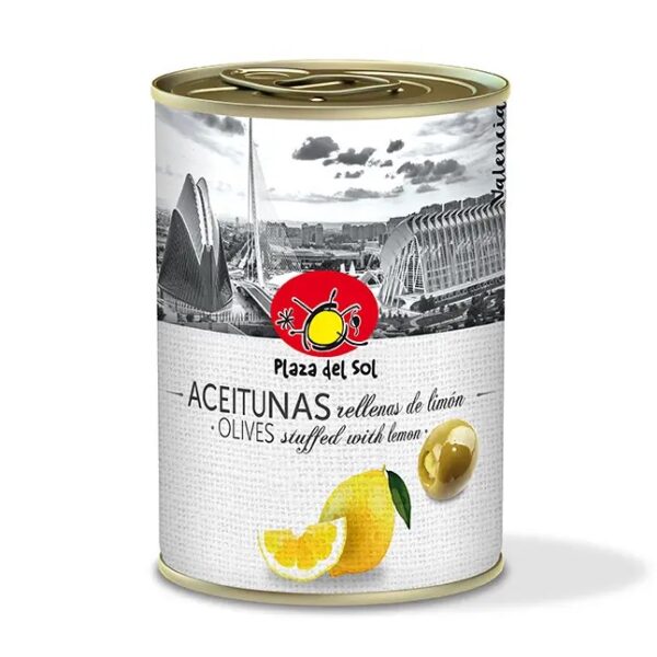 Grønne oliven fyldt med citronpasta 280 g